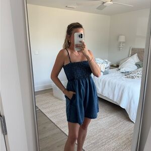 Blue Denim Romper